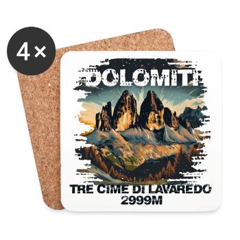 Tre Cime Lavaredo Dolomiti Three Peaks Dolomites - Coasters (set of 4) - white - Front