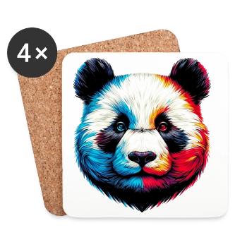 Panda - Untersetzer (4er-Set) - Weiß - Vorne