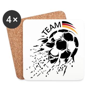 Soccer Team Germany Ball Explosion Logo icon - Coasters (set of 4) - white - Front