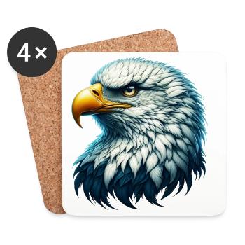 Eagle - Coasters (set of 4) - white - Front