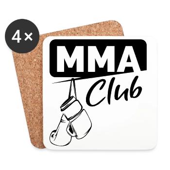 MMA Club Kampfsport Gym Dojo FIghter Logo Grafik - Untersetzer (4er-Set) - Weiß - Vorne