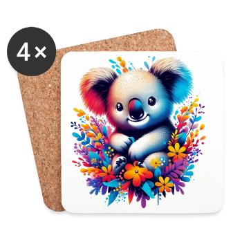 Koala - Coasters (set of 4) - white - Front