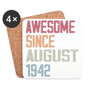 1942 August - Birthday Gift August 1942 August - Coasters (set of 4) - white - Front