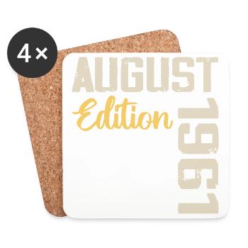 Anniversaire Août 1961 - Edition Limitée Août 1961 - Dessous de verre (lot de 4) - blanc - Devant