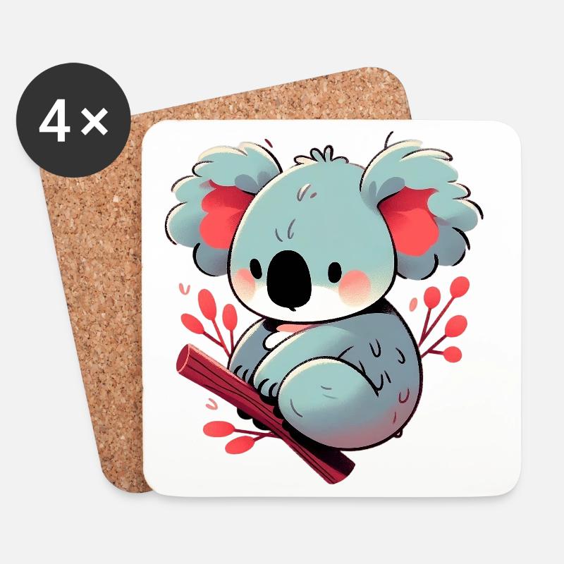 Koala - Untersetzer (4er-Set) - Weiß