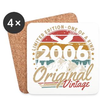 Original 2006 Jahrgang Vintage Geburtstag Geschenk - Untersetzer (4er-Set) - Weiß - Vorne