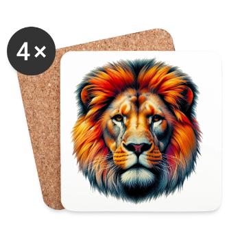Lion - Coasters (set of 4) - white - Front
