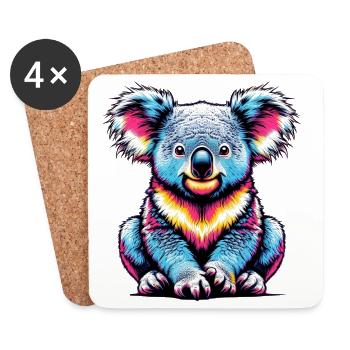 Koala - Coasters (set of 4) - white - Front