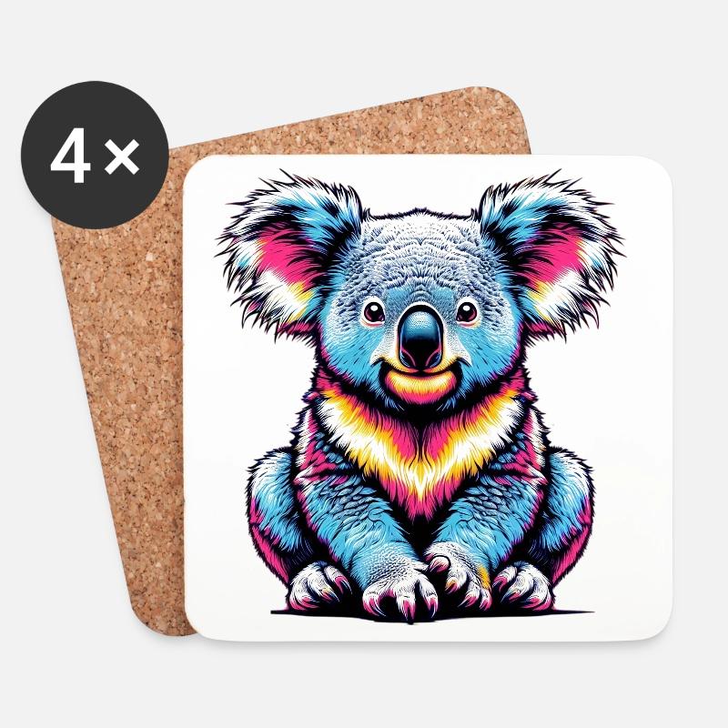Koala - Untersetzer (4er-Set) - Weiß