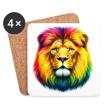 Lion - Coasters (set of 4) - white - Front
