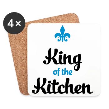 Funny cooking apron for men - Coasters (set of 4) - white - Front