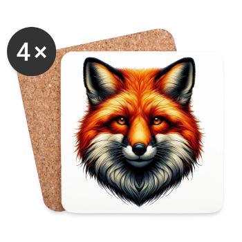 Fox - Coasters (set of 4) - white - Front