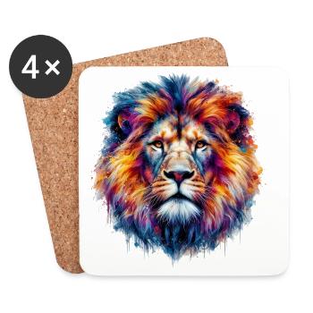 Lion - Coasters (set of 4) - white - Front