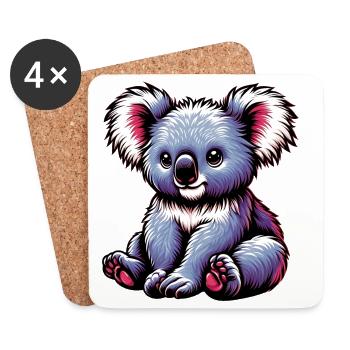 Koala - Coasters (set of 4) - white - Front