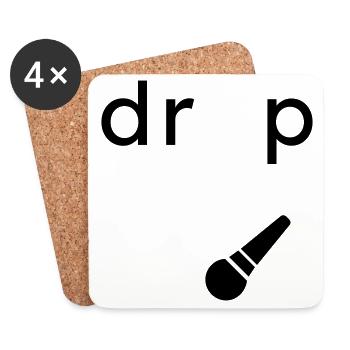 Drop the Microphone - Coasters (set of 4) - white - Front