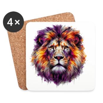 Lion - Coasters (set of 4) - white - Front
