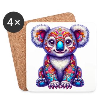 Koala - Dessous de verre (lot de 4) - blanc - Devant