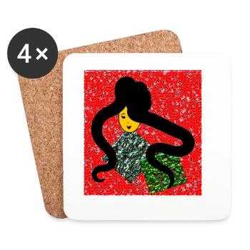 anniversary. Anniversary Decade. humor. funny - Coasters (set of 4) - white - Front