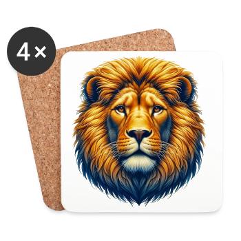Lion - Coasters (set of 4) - white - Front