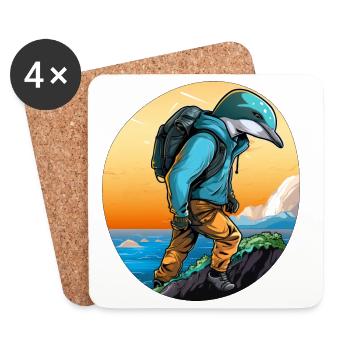 Dauphins Randonnée / Alpinistes Dauphin - Dessous de verre (lot de 4) - blanc - Devant