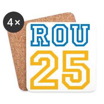 ROMANIA - Untersetzer (4er-Set) - Weiß - Vorne