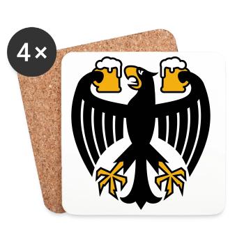 Germany Beer Federal Eagle - Coasters (set of 4) - white - Front