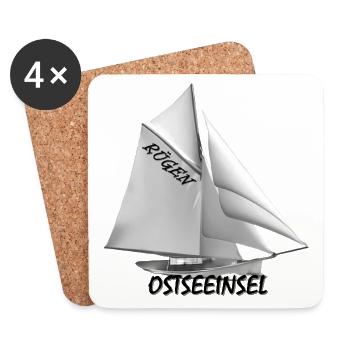 Sailing ship - Coasters (set of 4) - white - Front