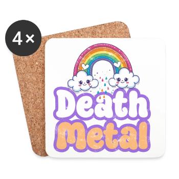 Death Metal - Untersetzer (4er-Set) - Weiß - Vorne