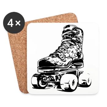 Roller Skates - Untersetzer (4er-Set) - Weiß - Vorne