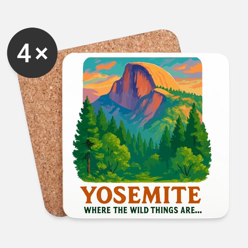 Yosemite Wildnis - Untersetzer (4er-Set) - Weiß