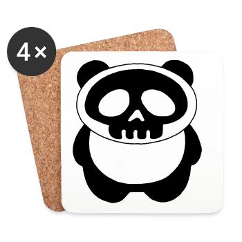 Panda Skull - Coasters (set of 4) - white - Front