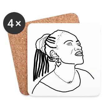 african queen - Coasters (set of 4) - white - Front