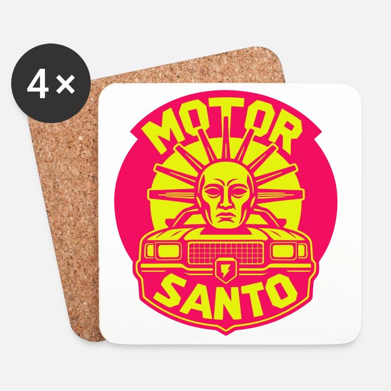 Motor Santo: Phonk-Master - Untersetzer (4er-Set) - Weiß