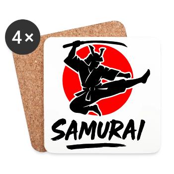 Samurai - Untersetzer (4er-Set) - Weiß - Vorne
