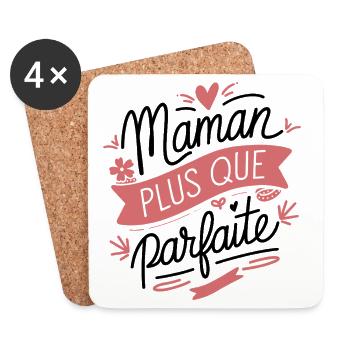 Mehr als perfekte Mama - Untersetzer (4er-Set) - Weiß - Vorne