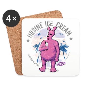 Ursine IceCream - Coasters (set of 4) - white - Front