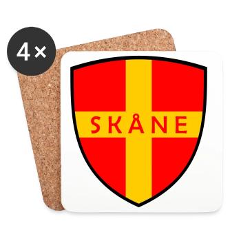 Skåne - Untersetzer (4er-Set) - Weiß - Vorne