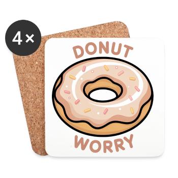 Donut Worry Motivational  - Coasters (set of 4) - white - Front