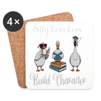 Pato Teacher and Studious - Coasters (set of 4) - white - Front
