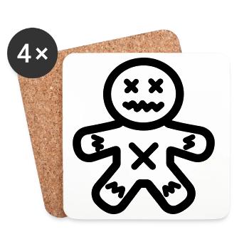 Voodoo Doll - Coasters (set of 4) - white - Front