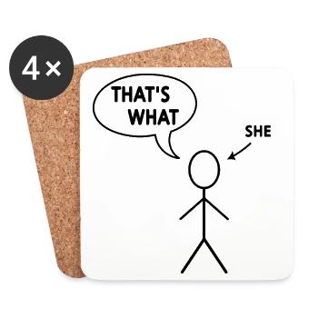 that's what she said - Coasters (set of 4) - white - Front