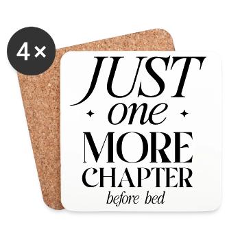 Just One More Chapter Before Bed - Coasters (set of 4) - white - Front