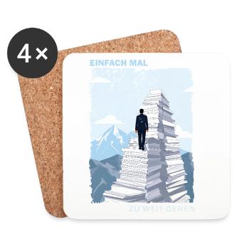 Escalade de Papierberge - Dessous de verre (lot de 4) - blanc - Devant