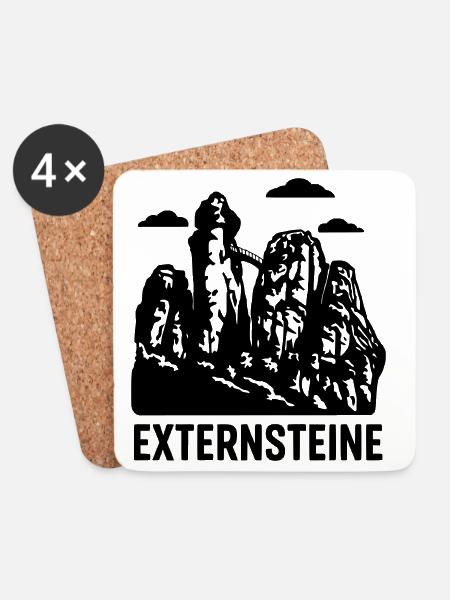 externsteine teutoburger wald - Untersetzer (4er-Set) - Weiß
