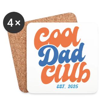 Cool Dad Club 2025 - Gift Idea - Coasters (set of 4) - white - Front