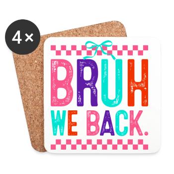Bruh We Back Neon Pop - Dessous de verre (lot de 4) - blanc - Devant