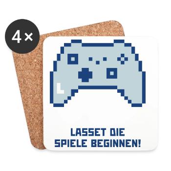 Let the games begin - Coasters (set of 4) - white - Front