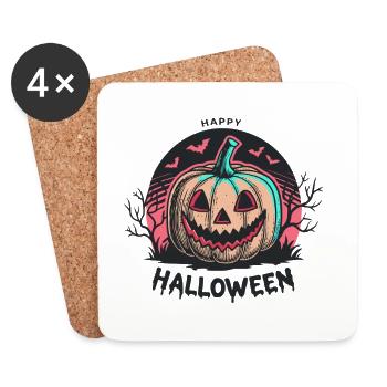 Happy Halloween Pumpkin - Coasters (set of 4) - white - Front