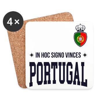 T-shirt typographique Portugal Bold 2025 - Dessous de verre (lot de 4) - blanc - Devant