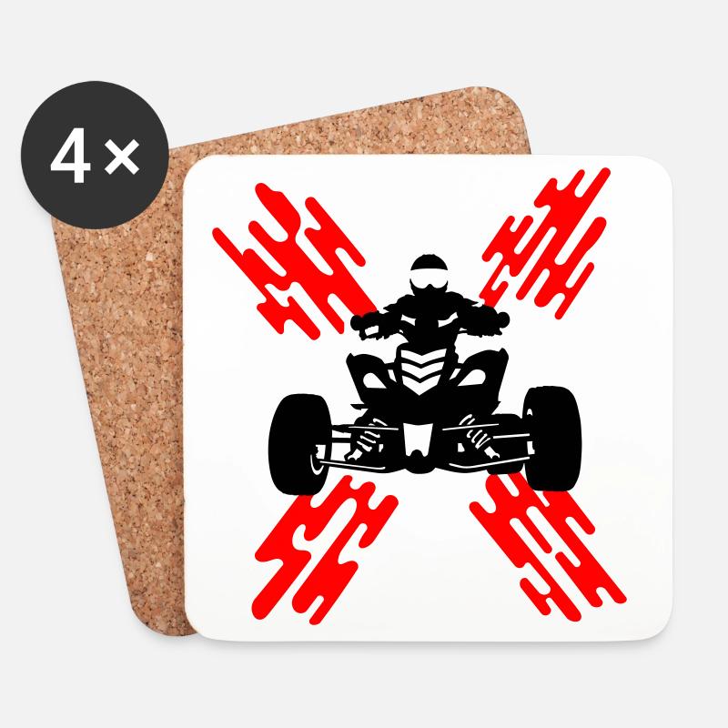 Quad - Untersetzer (4er-Set) - Weiß